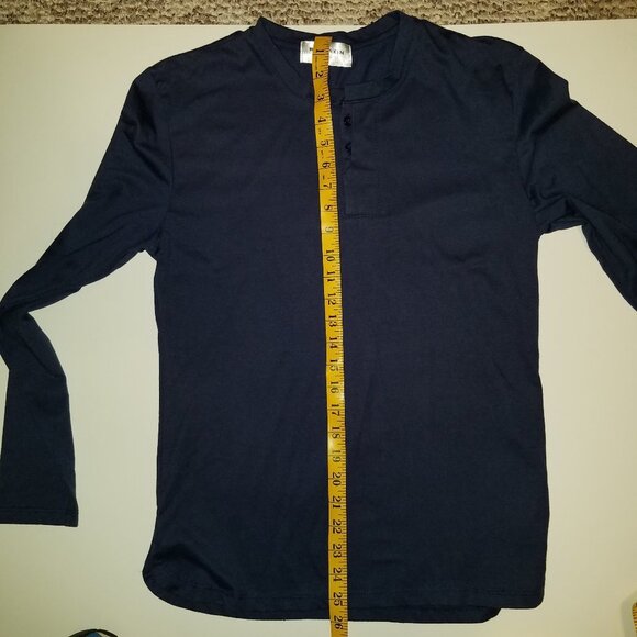 Nearkin Men Henley Wool Blend Long Sleeve Shirt Size Small - Picture 8 of 9